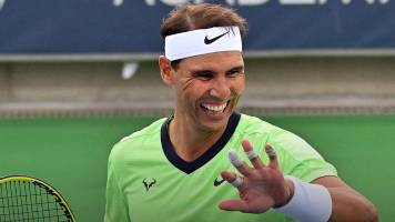 Rafael Nadal sale del retiro para jugar un torneo de exhibición en Las Vegas