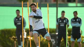 Lionel Messi se entrenó por última vez con Argentina antes de su despedida