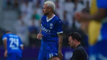 Video: Neymar se volvió a lesionar durante un partido del Al-Hilal