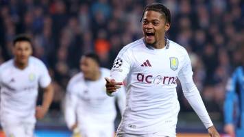 Aston Villa abrió los octavos de la Champions con triunfo ante Brujas