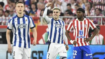 En directo: Oyarzabal marca el segundo gol de la Real Sociedad ante Atlético Madrid (1-2)