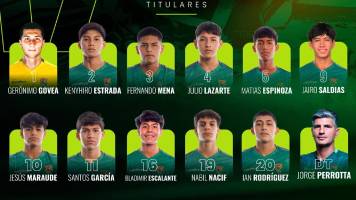 Minuto a minuto: Equipo titular confirmado de Bolivia para enfrentar a Italia en el Sub-17