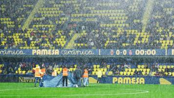 El duelo entre Villarreal y Espanyol fue suspendido debido a la fuerte lluvia