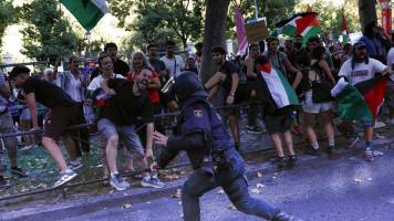 La última etapa de la Vuelta a España fue suspendida por manifestaciones pro-palestinas
