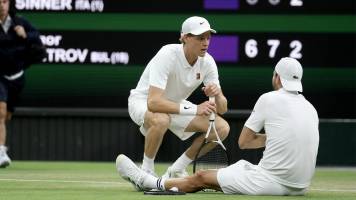 Sinner pasa a cuartos de Wimbledon cuando iba dos sets abajo ante Dimitrov