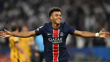 El joven Doué fue elegido como el mejor jugador de la final de la Champions