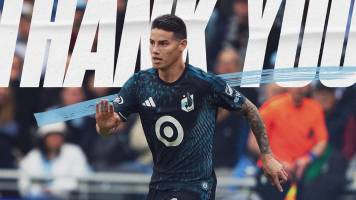 Minnesota United se despide de James Rodríguez con un “gracias por todo”