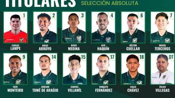 Este es el equipo titular de Bolivia para enfrentar a Jordania en Estambul