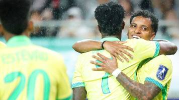 Brasil venció por goleada a Corea del Sur con dobletes de Estevão y Rodrygo