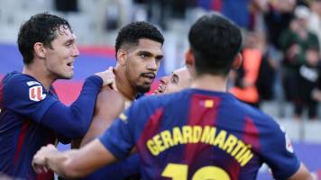 Barcelona vence a Girona sobre la hora y toma el liderato de la Liga de España
