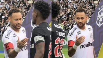 Video: Neymar fue ignorado por jugador de Vasco da Gama en saludo previo al partido