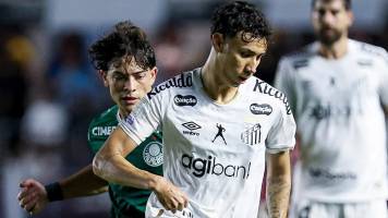 Palmeiras no pasó del empate en su visita al Santos sin Neymar ni Miguelito