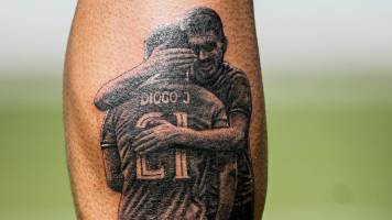 “Nunca serás olvidado”, el emotivo tatuaje de Rubén Neves en homenaje a Diogo Jota