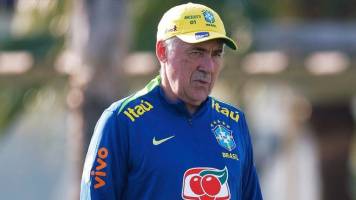 Ancelotti dirige su primera práctica al mando de la selección de Brasil 
