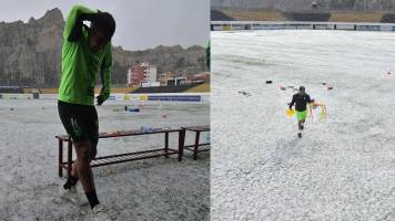 Video: granizada irrumpe en pleno entrenamiento de la selección boliviana