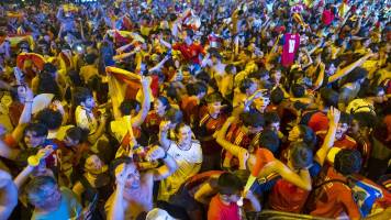 La celebración del Mundial deja dos fallecidos, doce detenidos y ochenta heridos en España