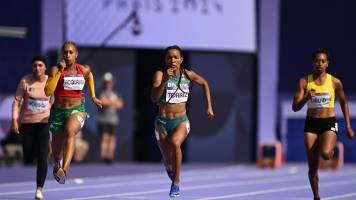 Guadalupe Torrez clasifica en la prueba de 100 metros de atletismo en los Juegos Olímpicos de París