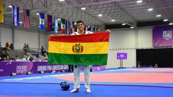 El boliviano Juan Pablo Montalvo logra la medalla de bronce en taekwondo en los Juegos Panamericanos Junior 
