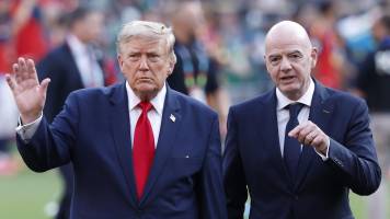 Trump e Infantino reciben abucheos tras la final del Mundial