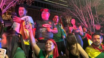 Video: Así fue el ‘Banderazo’ de la hinchada boliviana en Monterrey en apoyo a la Verde