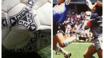 El balón de la Mano de Dios de Maradona se subastará en EEUU