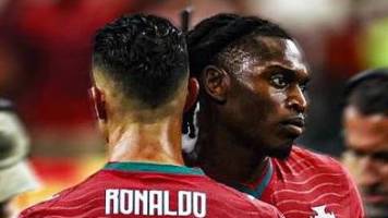 Rafael Leão herederá el número 7 de Cristiano Ronaldo contra Dinamarca