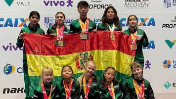 Bolivia brilla en el Sudamericano de Gimnasia de Brasil tras cosechar 12 medallas