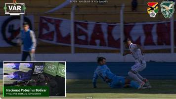 Nacional-Bolívar: FBF libera audio VAR del polémico penal y el argumento deja más dudas