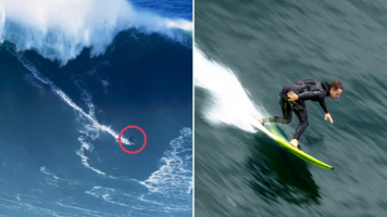 Surfista bate récord mundial al enfrentarse a una ola de 35 metros en Portugal