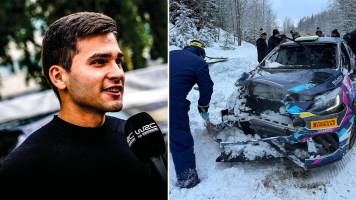 Piloto boliviano Bruno Bulacia sufre accidente en el Rally de Suecia