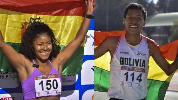 Lilian Mateo Torrez y David Ninavia ganaron el oro para Bolivia en Sudamericano Grand Prix clasificatorio al mundial 