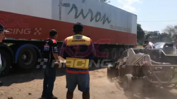 Pelea y tensión en el Rally Cotoca tras irrupción de un camión de alto tonelaje en plena pista de competencia