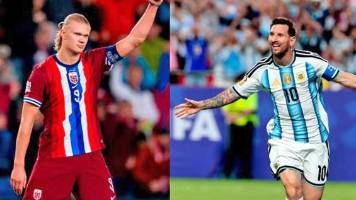 Halaand reaccionó con un posteo al triplete de Messi 