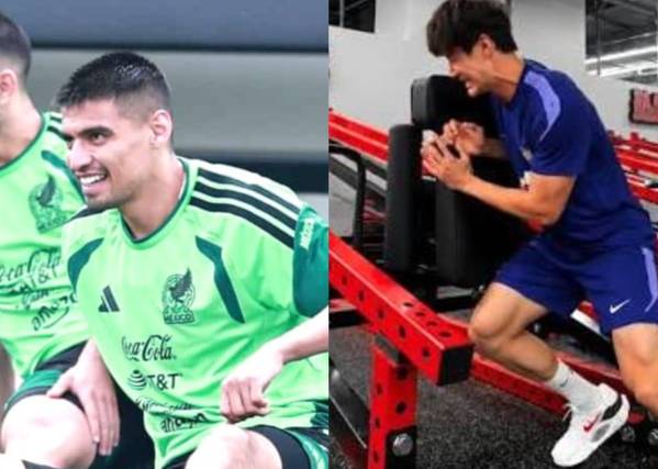 El trabajo de la selección mexicana y coreana.