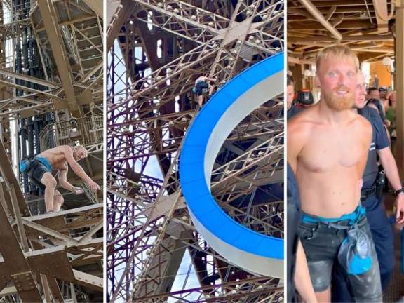 Detenido un hombre en París tras escalar la Torre Eiffel