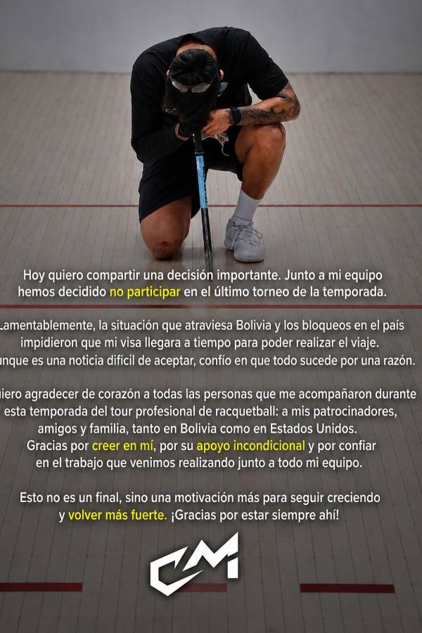 El mensaje de Conrrado Moscoso en sus redes sociales. 