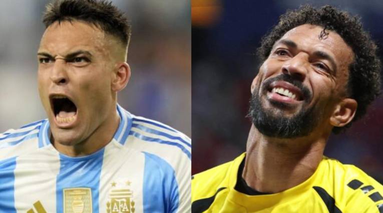 El argentino Lautaro Martínez (izq.) y el caboverdiano Vozinha. 