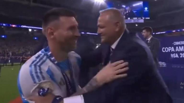 Así fue el saludo entre Lionel Messi y el presidente de la FBF tras la final de la Copa América