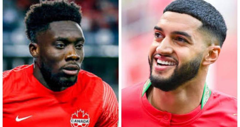 El canadiense Davies (izq.) y el marroquí Saibari. 