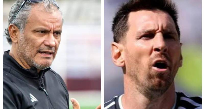 Marco Antonio ‘El Diablo’ Etcheverry (izq.) y el argentino Lionel Messi. 