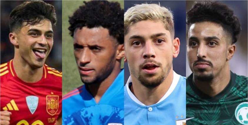 Pedri (España), Méndez (Cabo Verde), Valverde (Uruguay) y Al-Dawsari (Arabia).