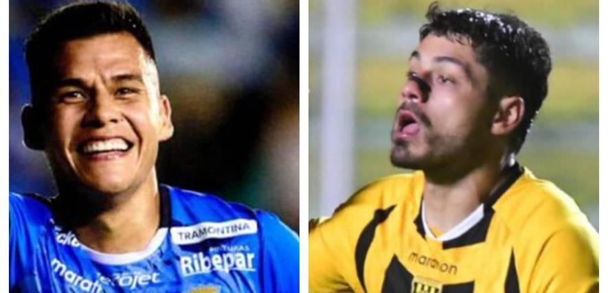 Moisés Villarroel de Blooming (izq.) y Darwin Lom de The Strongest.