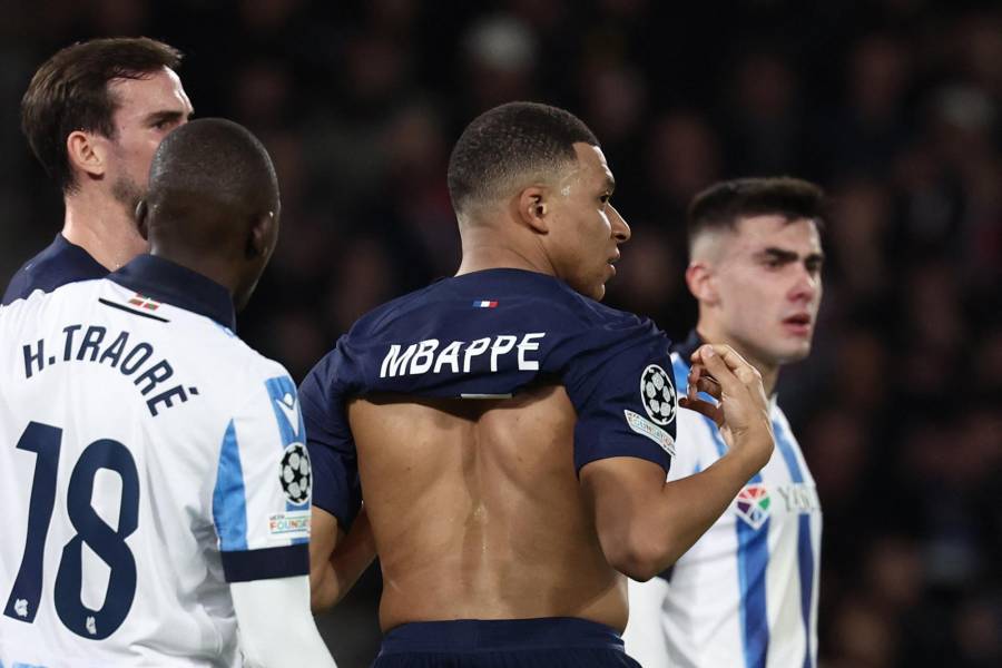 Kylian Mbappé durante un partido.