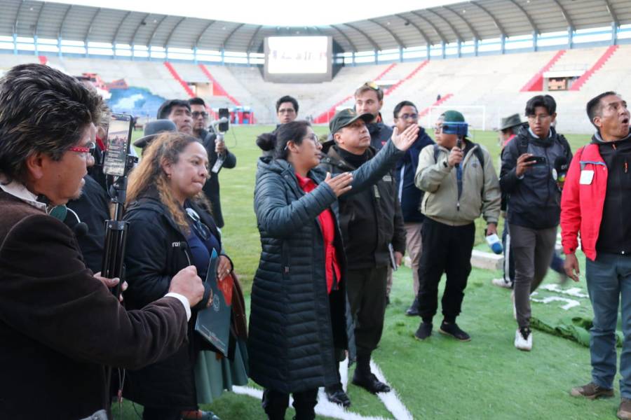 Copa muestra las obras a la Policía y la dirigencia de Always Ready