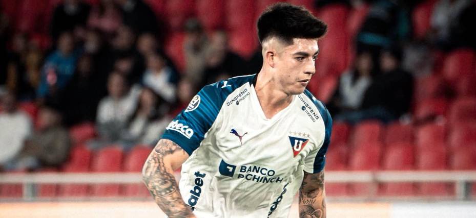 Gabriel Villamil, en su regreso a las canchas con la camiseta de la Liga de Quito. 