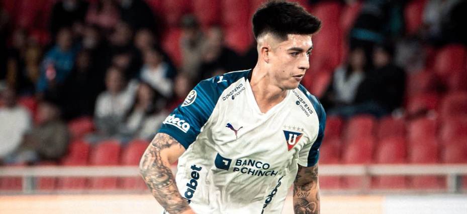 Gabriel Villamil, en su regreso a las canchas con la camiseta de la Liga de Quito. 
