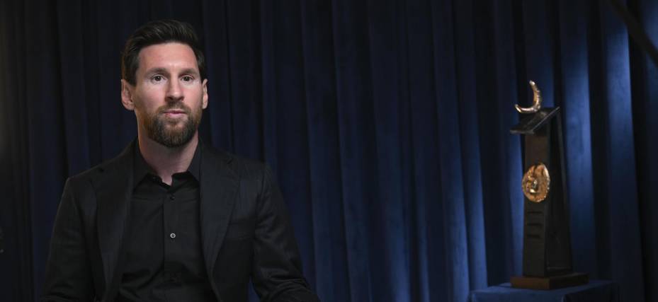 El futbolista argentino Leo Messi, durante una entrevista con la Agencia EFE este jueves en el Hotel de la Reconquista de Oviedo.