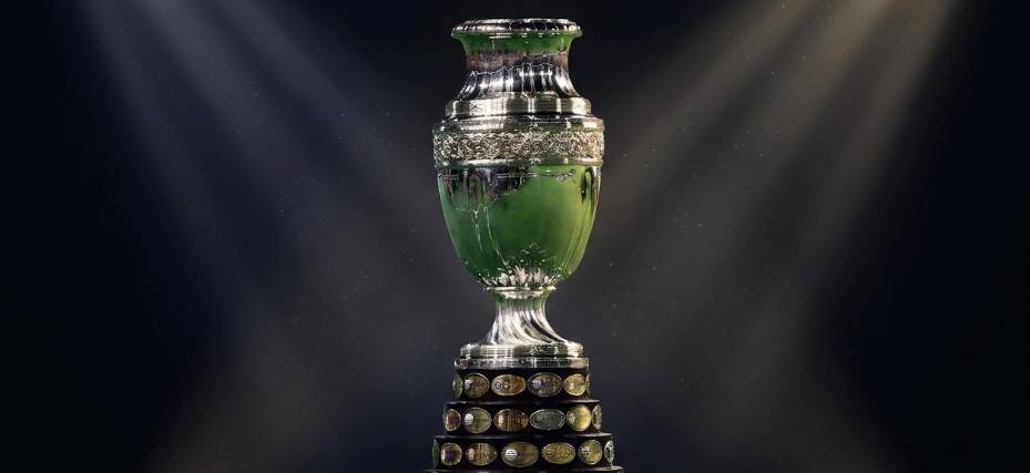 El trofeo de la Copa América que entrega la Conmebol.