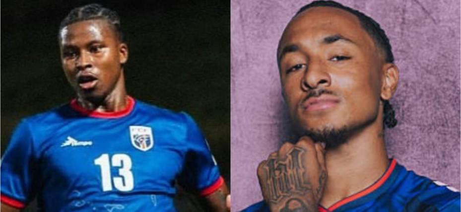Sidny Lopes (izq.) y Dailon Livramento, jugadores de Cabo Verde.