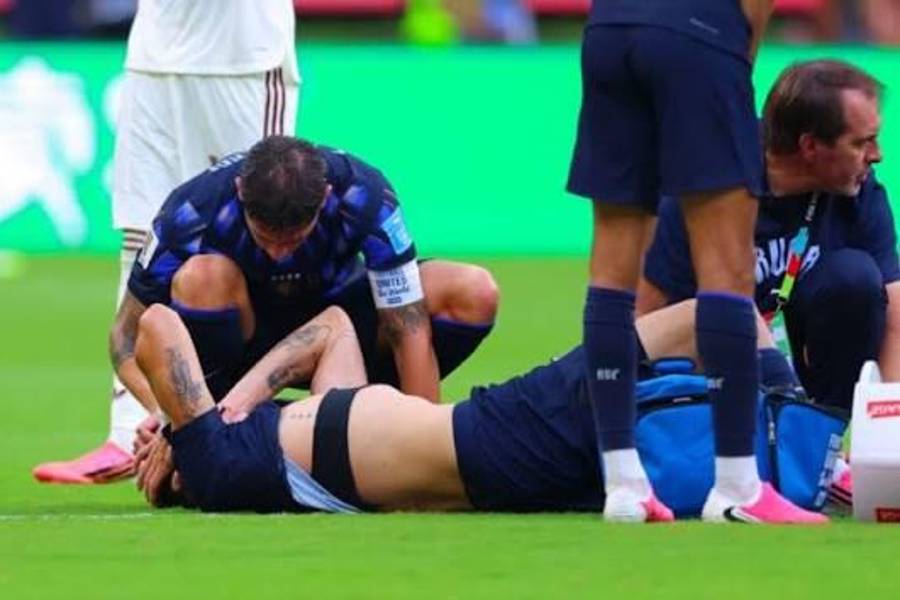 Manuel Ugarte, mediocampista de la selección de Uruguay.